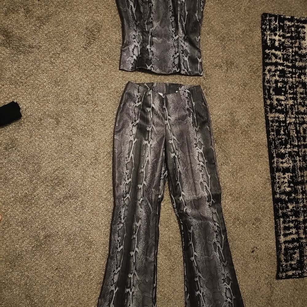Snake print top and bottoms